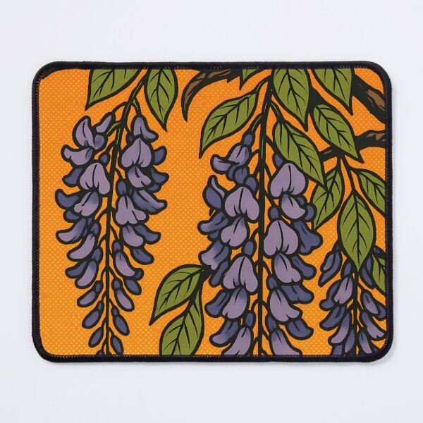 Item preview, Retro Pop Art Poster Illustration of Wisteria Flowers | Bold Cascading Floral Vine Print with Dreamy Purple Blossoms & Vintage Botanical Aesthetic | Elegant Nature Wall Art Decor designed and sold by PaintedPixels01.