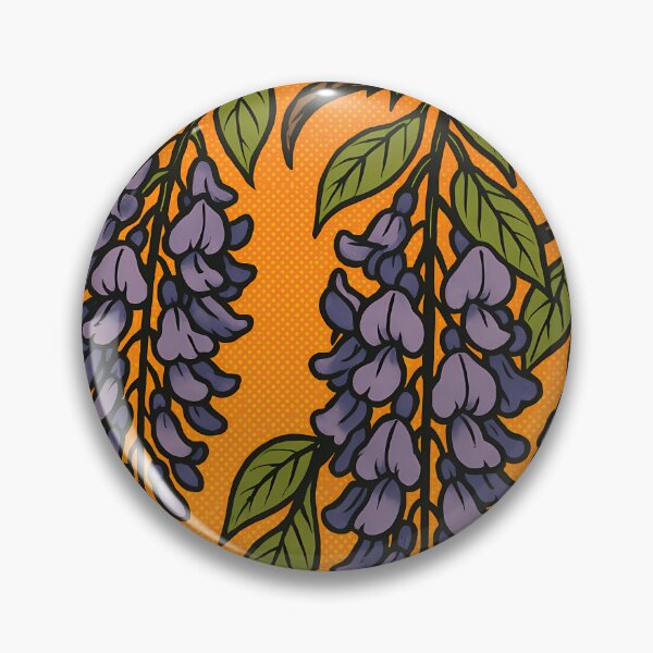 Item preview, Retro Pop Art Poster Illustration of Wisteria Flowers | Bold Cascading Floral Vine Print with Dreamy Purple Blossoms & Vintage Botanical Aesthetic | Elegant Nature Wall Art Decor designed and sold by PaintedPixels01.