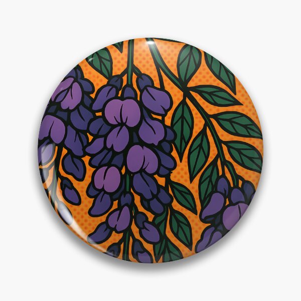 Item preview, Retro Pop Art Poster Illustration of Wisteria Flowers | Bold Cascading Floral Vine Print with Dreamy Purple Blossoms & Vintage Botanical Aesthetic | Elegant Nature Wall Art Decor designed and sold by PaintedPixels01.