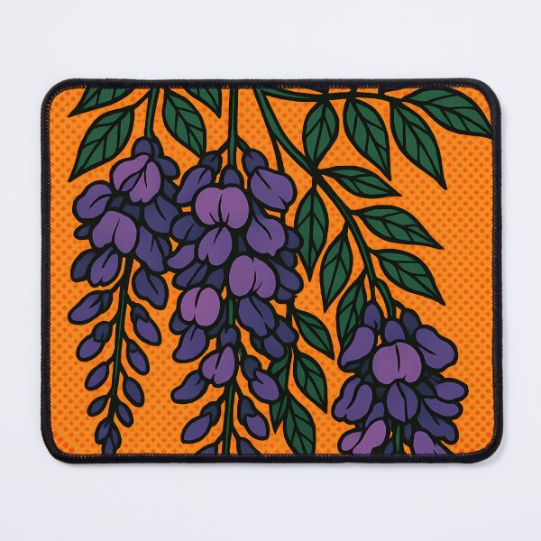Item preview, Retro Pop Art Poster Illustration of Wisteria Flowers | Bold Cascading Floral Vine Print with Dreamy Purple Blossoms & Vintage Botanical Aesthetic | Elegant Nature Wall Art Decor designed and sold by PaintedPixels01.