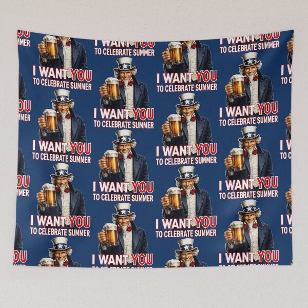 Item preview, Funny Uncle Sam Beer Lover Patriotic Summer Celebration Americana Humor designed and sold by TheTrendsDesk.