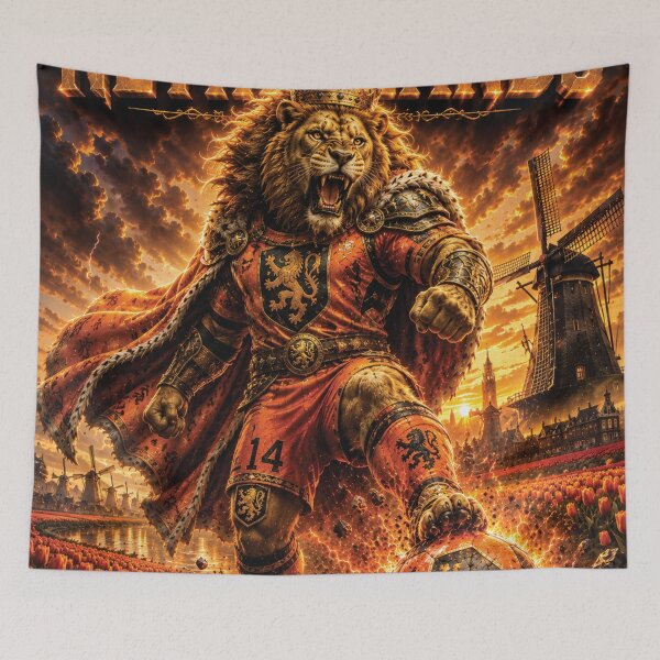Item preview, Netherlands Orange Lion Warrior | World Cup Warriors 2026 Fan Art designed and sold by batcoprod.