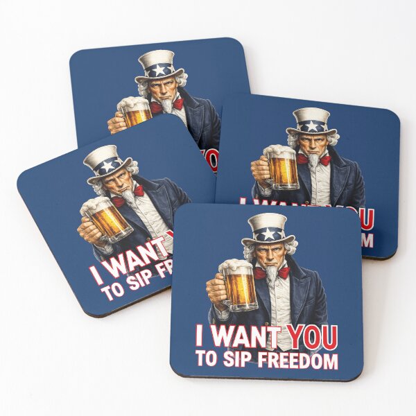 Item preview, Uncle Sam Beer Lover Patriotic Americana Humor Fourth of July designed and sold by TheTrendsDesk.