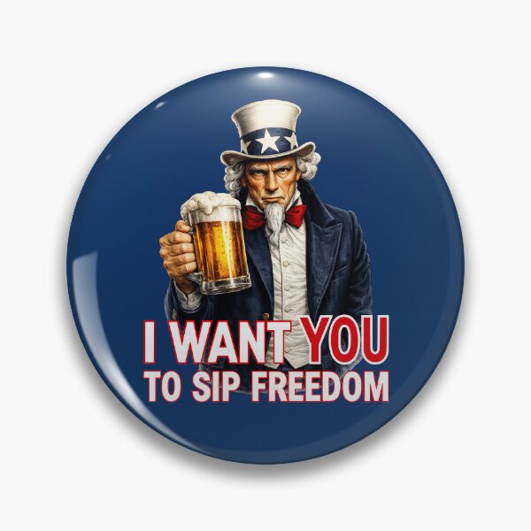 Item preview, Uncle Sam Beer Lover Patriotic Americana Humor Fourth of July designed and sold by TheTrendsDesk.