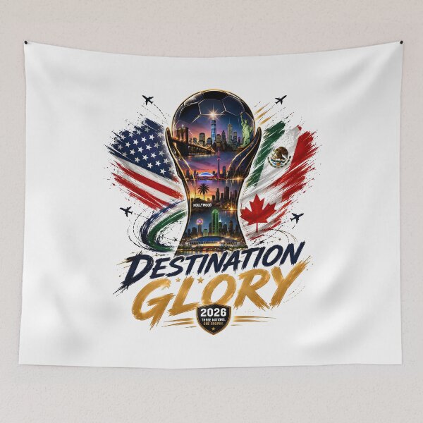 Item preview, Destination Glory 2026 | Three Nations One Trophy Soccer Fan Design designed and sold by TrueArtVibes.