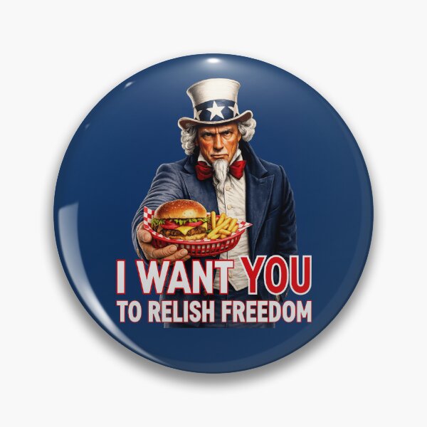 Item preview, Funny Patriotic Burger Lover Uncle Sam Americana Food Humor Fourth of July designed and sold by TheTrendsDesk.