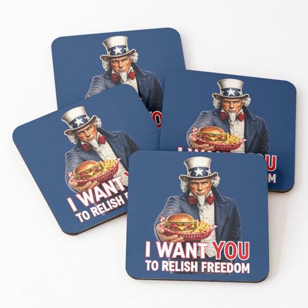 Item preview, Funny Patriotic Burger Lover Uncle Sam Americana Food Humor Fourth of July designed and sold by TheTrendsDesk.
