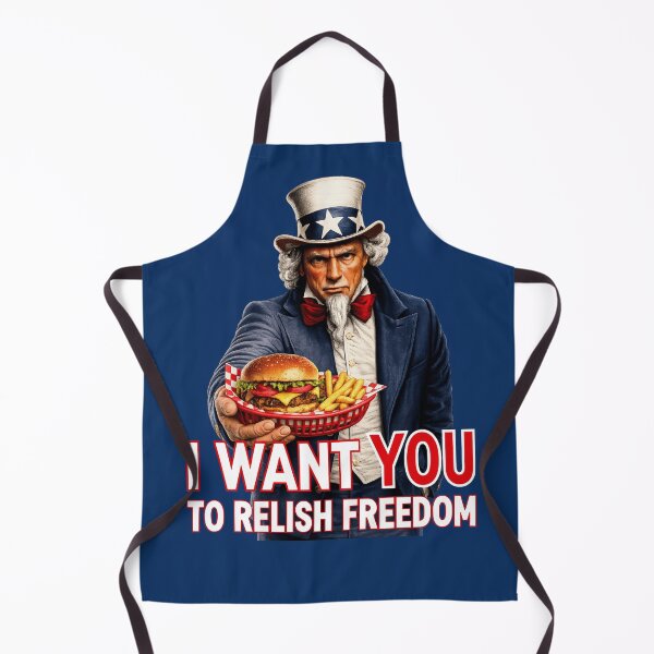Item preview, Funny Patriotic Burger Lover Uncle Sam Americana Food Humor Fourth of July designed and sold by TheTrendsDesk.