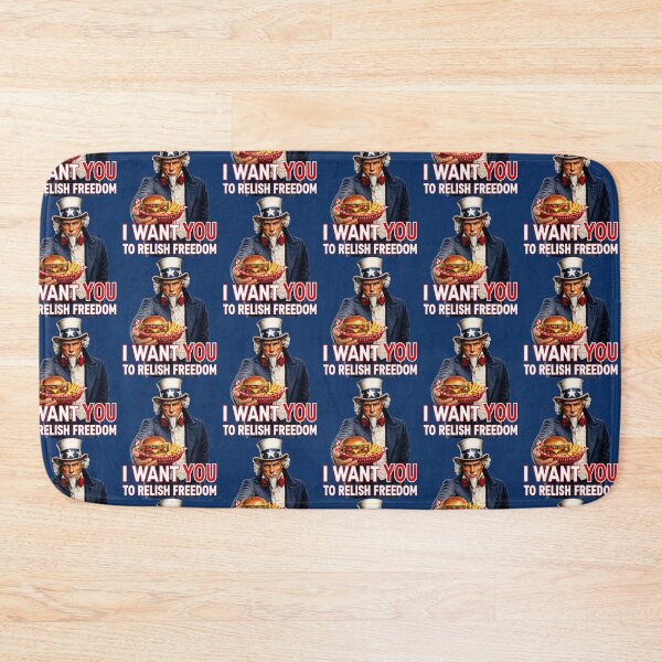 Item preview, Funny Patriotic Burger Lover Uncle Sam Americana Food Humor Fourth of July designed and sold by TheTrendsDesk.