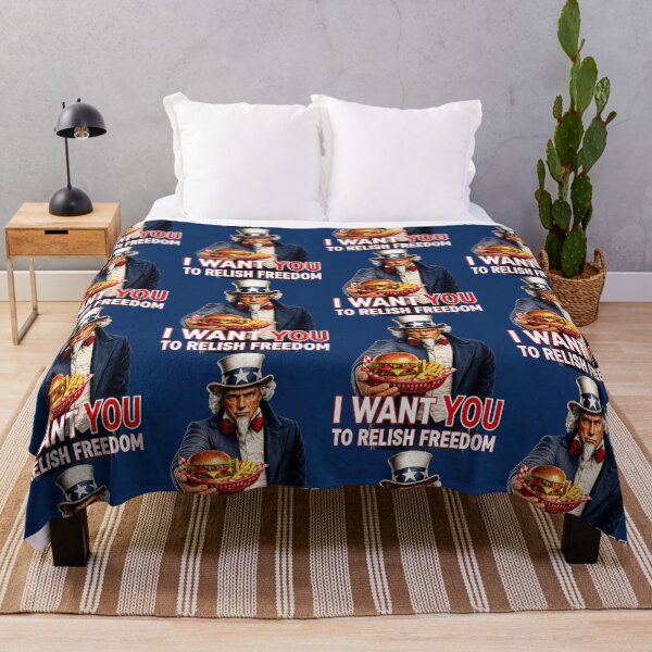 Item preview, Funny Patriotic Burger Lover Uncle Sam Americana Food Humor Fourth of July designed and sold by TheTrendsDesk.