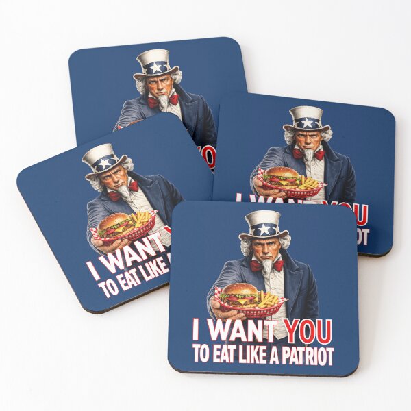 Item preview, Funny Uncle Sam Patriotic Burger Lover  Americana Food Humor Fourth of July designed and sold by TheTrendsDesk.