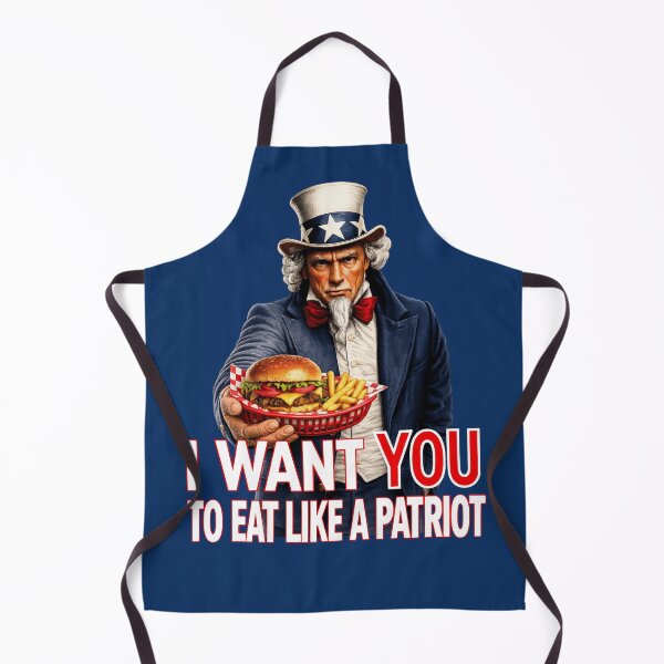 Item preview, Funny Uncle Sam Patriotic Burger Lover Americana Food Humor Fourth of July designed and sold by TheTrendsDesk.