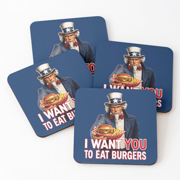 Item preview, Funny Burger Lover Uncle Sam Patriotic Food Humor Americana designed and sold by TheTrendsDesk.