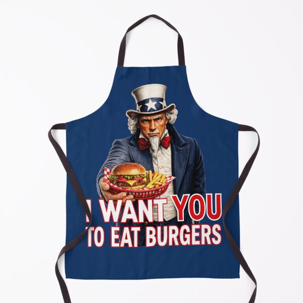 Item preview, Funny Burger Lover Uncle Sam Patriotic Food Humor Americana designed and sold by TheTrendsDesk.