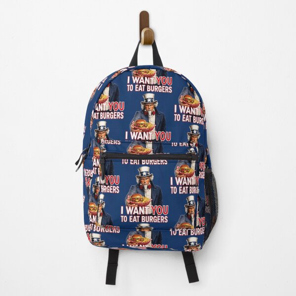 Item preview, Funny Burger Lover Uncle Sam Patriotic Food Humor Americana designed and sold by TheTrendsDesk.