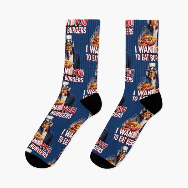 Item preview, Funny Burger Lover Uncle Sam Patriotic Food Humor Americana designed and sold by TheTrendsDesk.