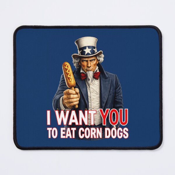 Item preview, Funny Corn Dog Lover Patriotic State Fair Food Humor Americana designed and sold by TheTrendsDesk.