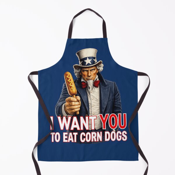 Item preview, Funny Corn Dog Lover Patriotic State Fair Food Humor Americana designed and sold by TheTrendsDesk.