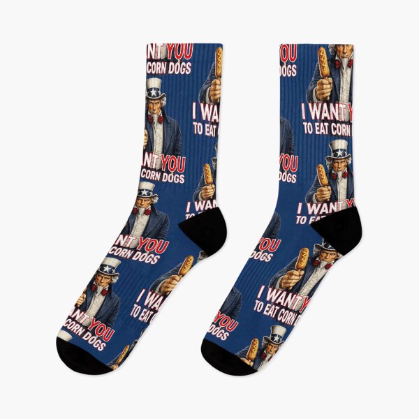 Item preview, Funny Corn Dog Lover Patriotic State Fair Food Humor Americana designed and sold by TheTrendsDesk.