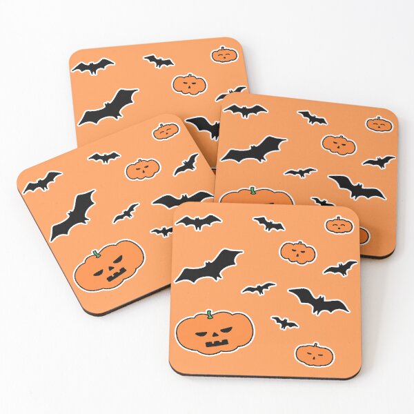 Item preview, Cute Spooky Halloween Pumpkin And Bat Doodle Pattern designed and sold by ubborn.