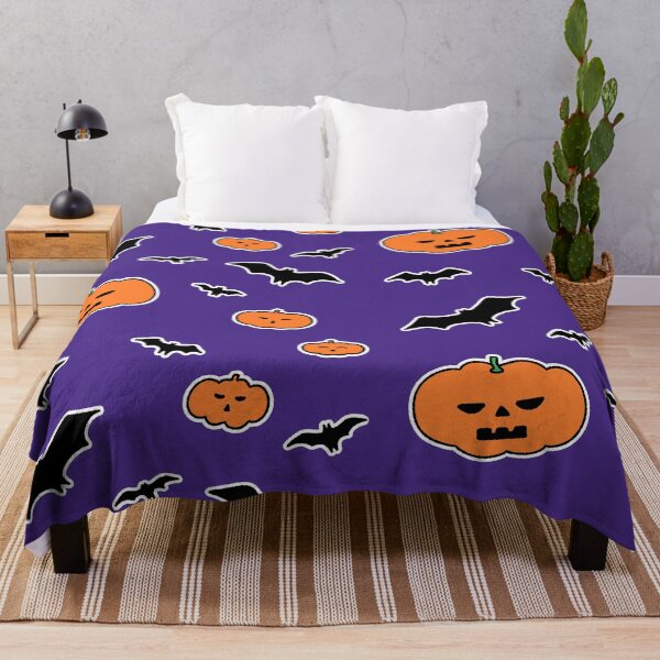 Item preview, Cute Spooky Halloween Pumpkin And Bat Doodle Pattern designed and sold by ubborn.