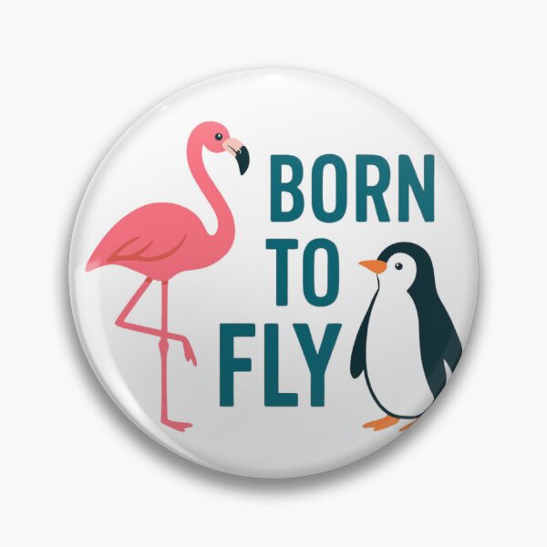 Item preview, Born to Fly - funny designed and sold by Nene Bird Designs.