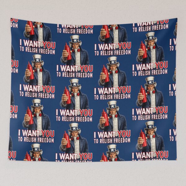 Item preview, Funny Ketchup Lover Uncle Sam Food Humor designed and sold by TheTrendsDesk.