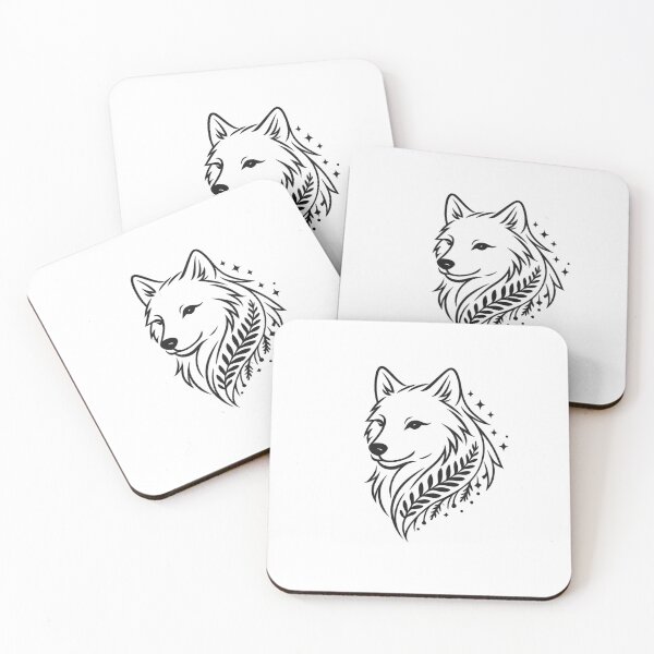 Item preview, Mythical Forest Wolf Spirit Line Art designed and sold by tineldesign.