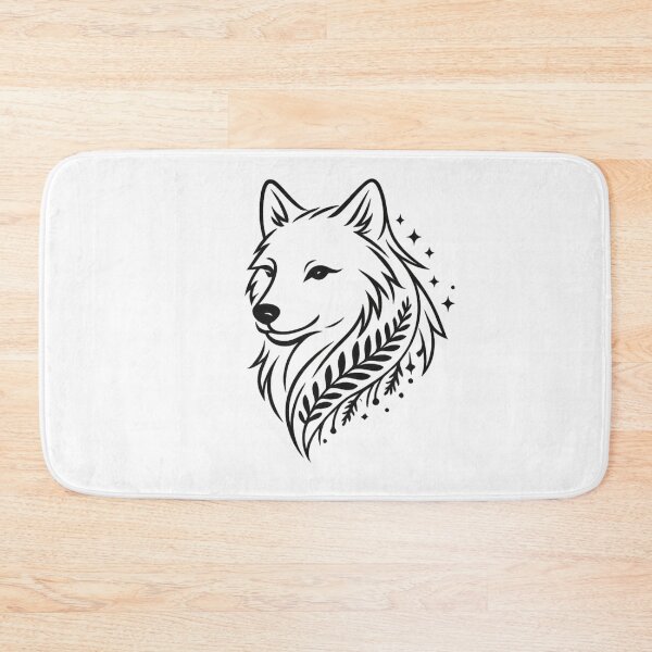 Item preview, Mythical Forest Wolf Spirit Line Art designed and sold by tineldesign.