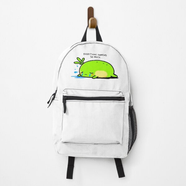 Item preview, Overwhelmed Cute Green Creature Meme | “Everything Happens So Much” Aesthetic Emotional Design designed and sold by Bright Nest Studio.