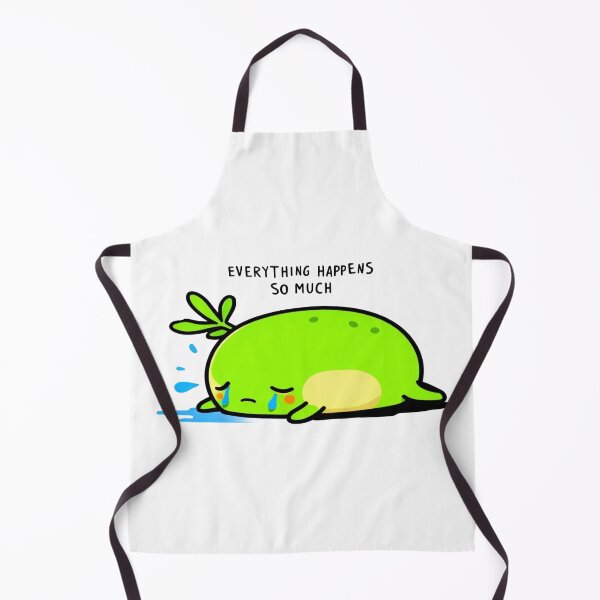Item preview, Overwhelmed Cute Green Creature Meme | “Everything Happens So Much” Aesthetic Emotional Design designed and sold by Bright Nest Studio.