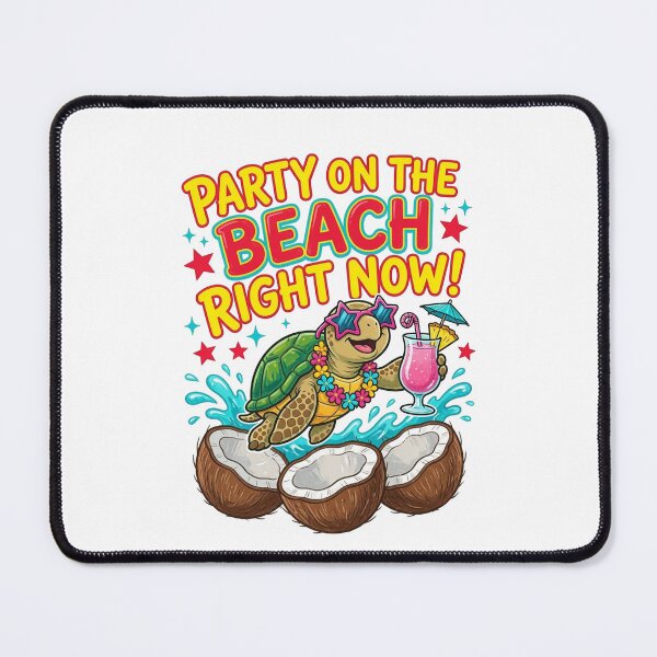 Item preview, Party On The Beach Right Now Turtle Summer Vacation designed and sold by inkflair2.