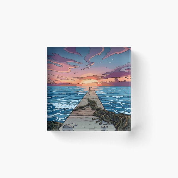 Item preview, Lofi Sunset Pier designed and sold by henkephotoart.