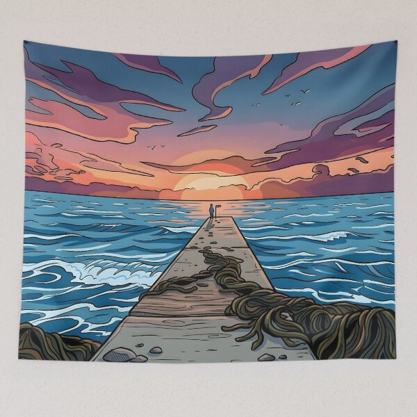 Item preview, Lofi Sunset Pier designed and sold by henkephotoart.