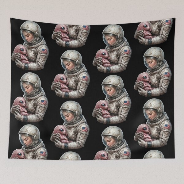 Item preview, Cosmic Motherhood Astronaut and Baby Alien designed and sold by HexOne.