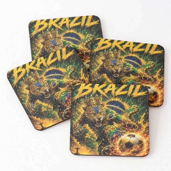 Item preview, Brazil Jaguar King | World Cup Warriors 2026 Fan Art designed and sold by batcoprod.