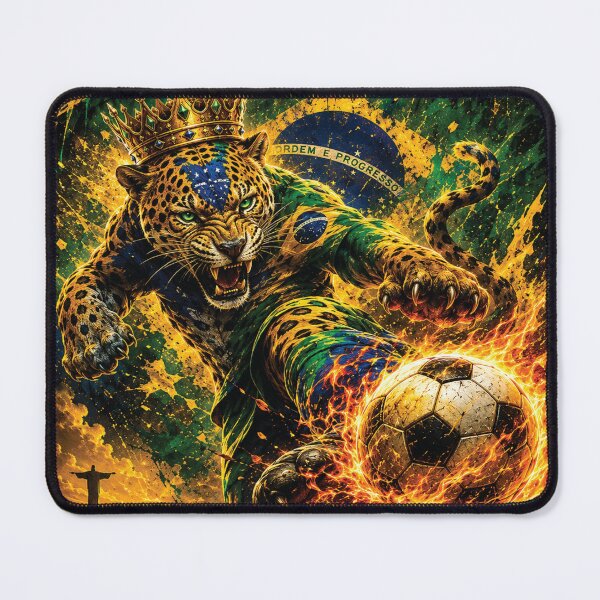 Item preview, Brazil Jaguar King | World Cup Warriors 2026 Fan Art designed and sold by batcoprod.