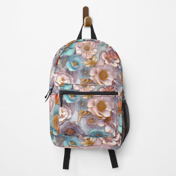 Item preview, 3-D Floral Pattern In Pastel Pink And Soft Aqua designed and sold by DEC02.