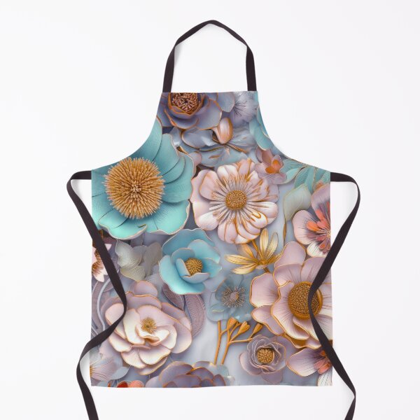 Item preview, 3-D Floral Pattern In Pastel Pink And Soft Aqua designed and sold by DEC02.