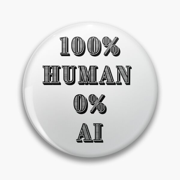 Item preview, 100% HUMAN ZERO AI TYPOGRAPHIC PRINT designed and sold by VirellonInk.