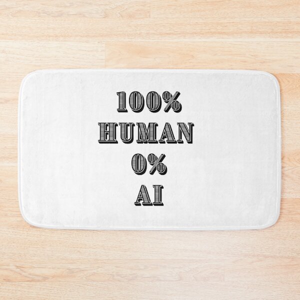 Item preview, 100% HUMAN ZERO AI TYPOGRAPHIC PRINT designed and sold by VirellonInk.
