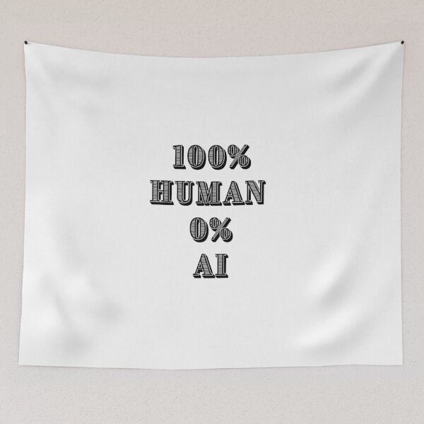 Item preview, 100% HUMAN ZERO AI TYPOGRAPHIC PRINT designed and sold by VirellonInk.