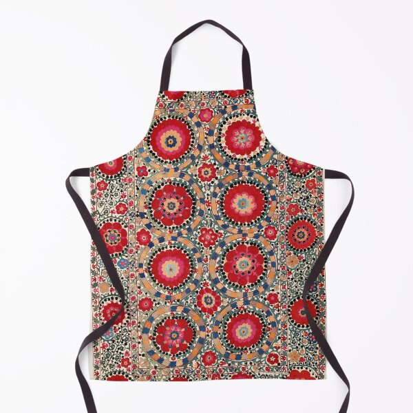 Item preview, Karabag Suzani Uzbekistan Embroidery Print designed and sold by Vicky Brago-Mitchell®.
