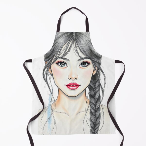 Item preview, Beautiful Girl Pencil Sketch & Watercolor Portrait designed and sold by Mido-artister.