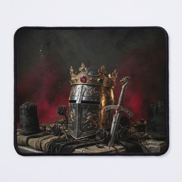 Item preview, Fallen King's Helm - Dark Fantasy Relic & Gothic Medieval Art Poster designed and sold by BileyStudios.