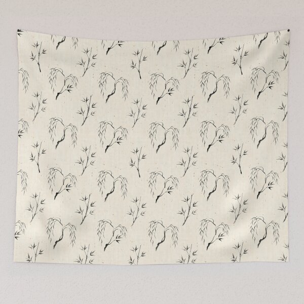 Item preview, Japanese Sumi-e Bamboo and Willow Pattern designed and sold by SplashTastic.