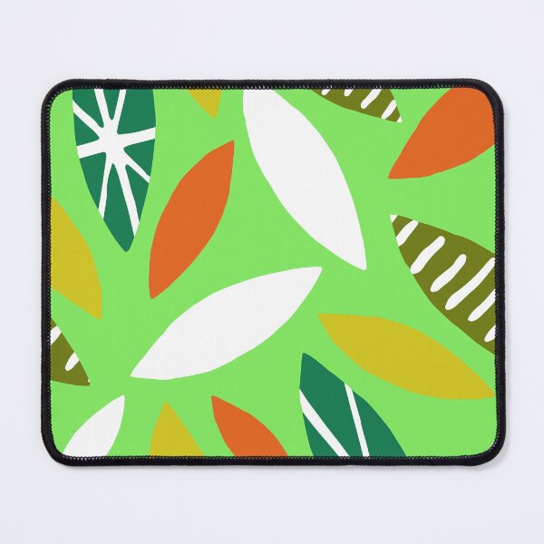Item preview, Mid-Century Modern Tropical Leaves On Lime Hues Background designed and sold by DEC02.