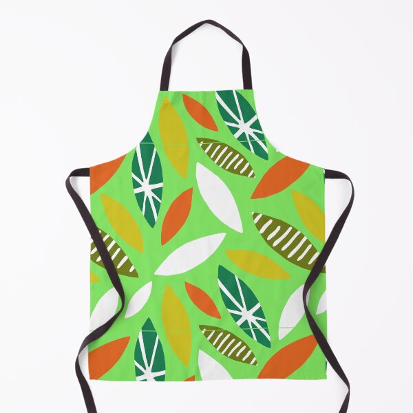 Item preview, Mid-Century Modern Tropical Leaves On Lime Hues Background designed and sold by DEC02.