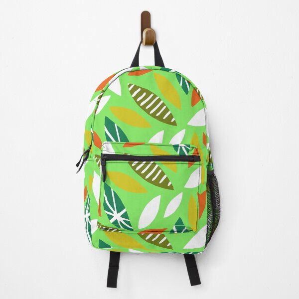 Item preview, Mid-Century Modern Tropical Leaves On Lime Hues Background designed and sold by DEC02.