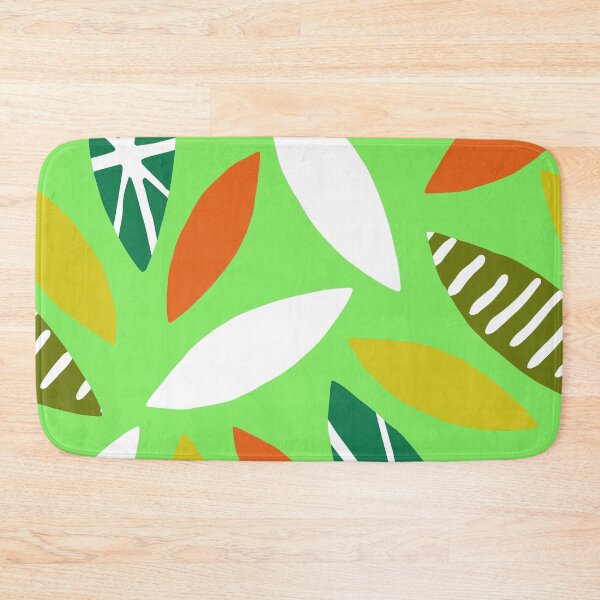 Item preview, Mid-Century Modern Tropical Leaves On Lime Hues Background designed and sold by DEC02.
